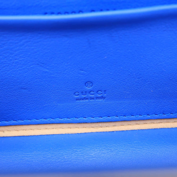 GUCCI Interlocking G Eclipse Leather Crossbody Bag Blue 658230