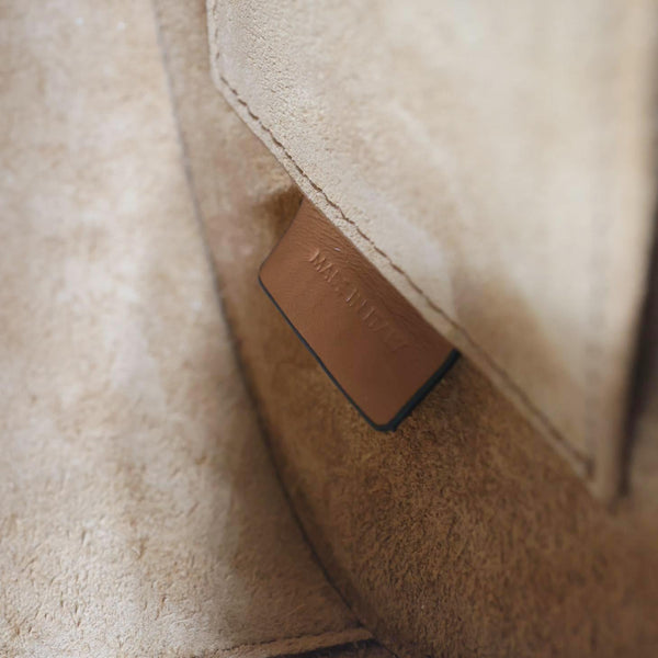 CELINE Triomphe Oval Calfskin Cuir Shoulder Bag Tan