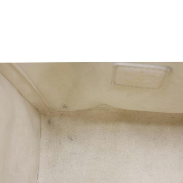 LOUIS VUITTON Lock & Go Grained Calf Leather Shoulder Bag Quartz