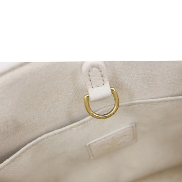 LOUIS VUITTON Lock & Go Grained Calf Leather Shoulder Bag Quartz