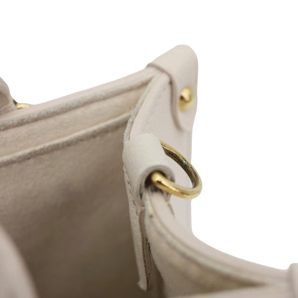 LOUIS VUITTON Lock & Go Grained Calf Leather Shoulder Bag Quartz