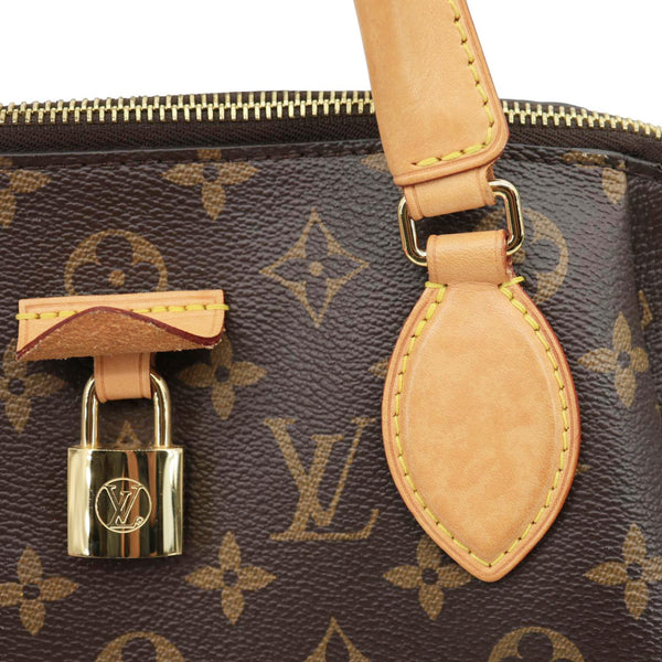 LOUIS VUITTON Rivoli MM NM Monogram Canvas Satchel Bag Brown