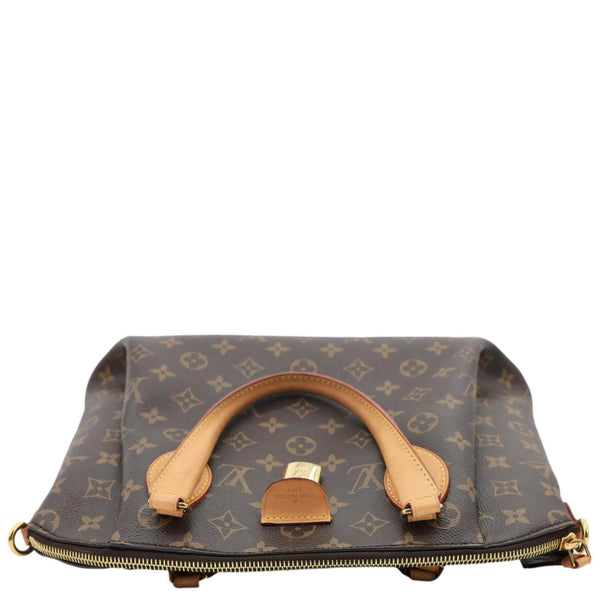 LOUIS VUITTON Rivoli MM NM Monogram Canvas Satchel Bag Brown