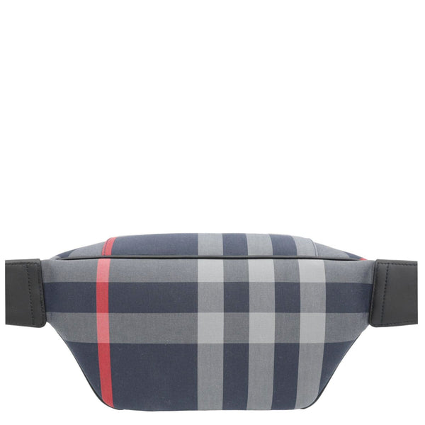 BURBERRY Sonny House Check Canvas Funny Pack Belt Bag Navy Grey