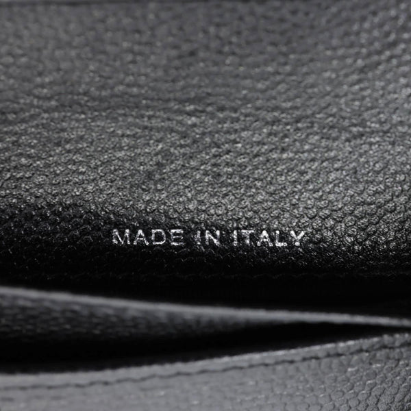 CHANEL Grained Calfskin Leather Bifold Wallet Black