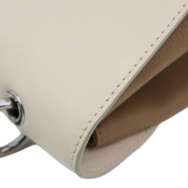 LOUIS VUITTON Very One Handle Leather Shoulder Bag Beige