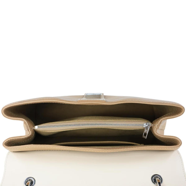 LOUIS VUITTON Very One Handle Leather Shoulder Bag Beige