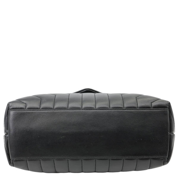 YVES SAINT LAURENT Loulou Medium Quilted Calfskin Leather Shoulder Bag Black