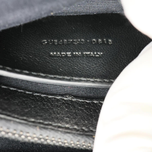 YVES SAINT LAURENT College Flap Medium Classic Chevron Leather Shoulder Bag Black