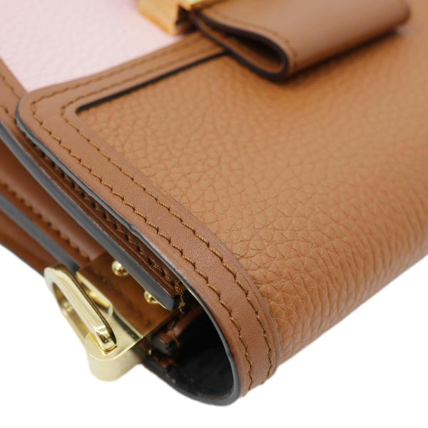 LOUIS VUITTON Dauphine Mini Taurillon Leather Shoulder Bag Pink