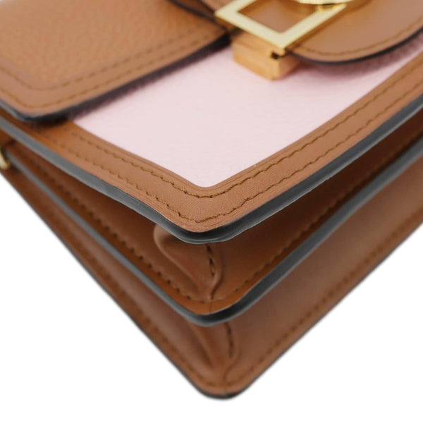 LOUIS VUITTON Dauphine Mini Taurillon Leather Shoulder Bag Pink