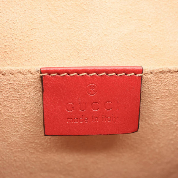GUCCI Padlock GG Leather Backpack Red 498194