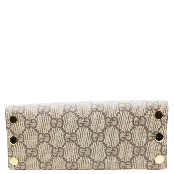 GUCCI Moon Love Valentines Day Padlock GG Supreme Canvas Shoulder Bag Beige 677610