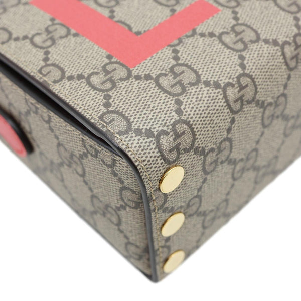 GUCCI Moon Love Valentines Day Padlock GG Supreme Canvas Shoulder Bag Beige 677610