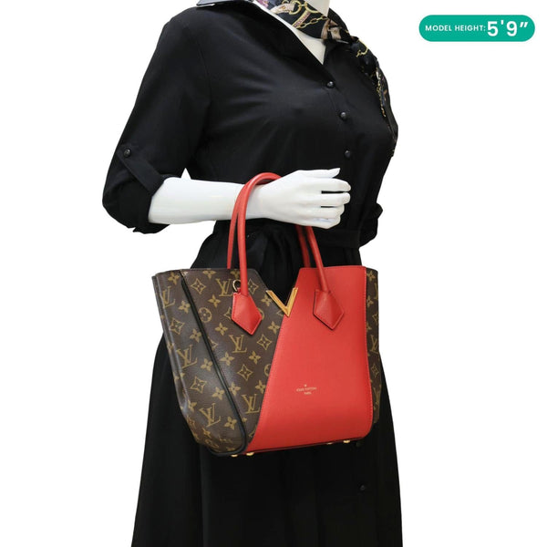 LOUIS VUITTON Kimono Monogram Canvas Tote Bag Red