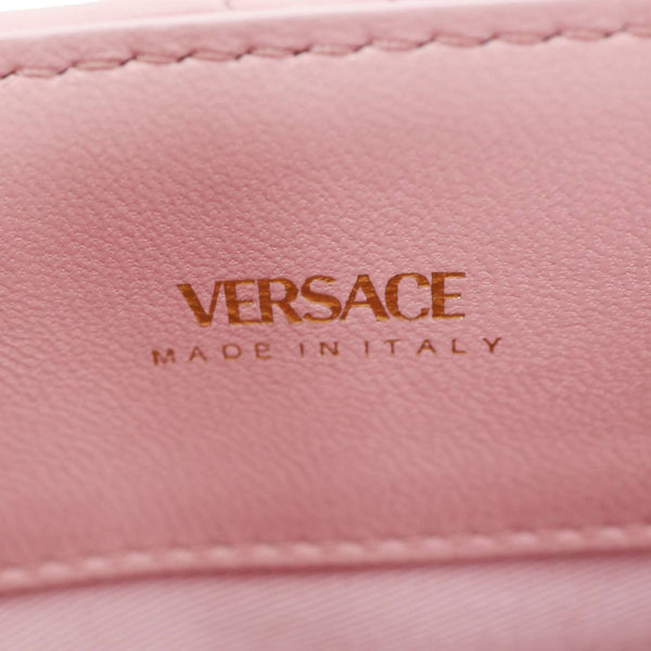 VERSACE Medusa '95 Quilted Leather Tote Bag Pink