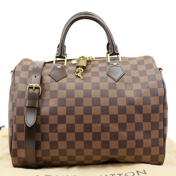 LOUIS VUITTON Speedy 30 Bandouliere Damier Ebene Shoulder Bag Brown