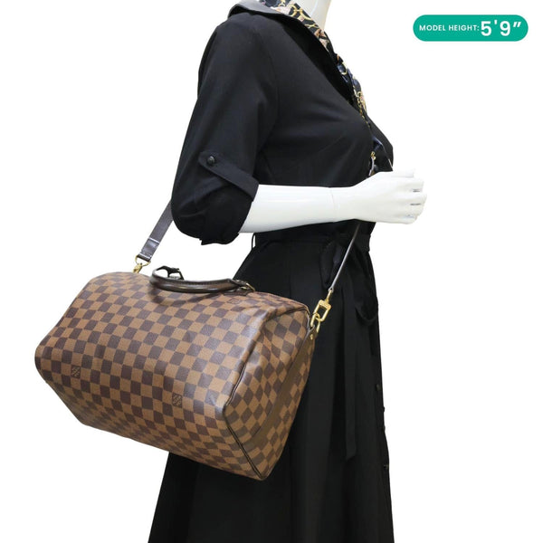 LOUIS VUITTON Speedy 30 Bandouliere Damier Ebene Shoulder Bag Brown