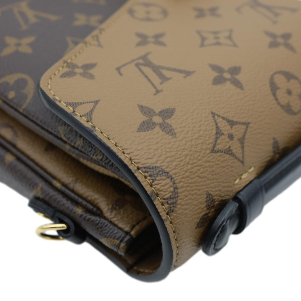 LOUIS VUITTON Metis Pochette Reverse Monogram Canvas Crossbody Bag Brown