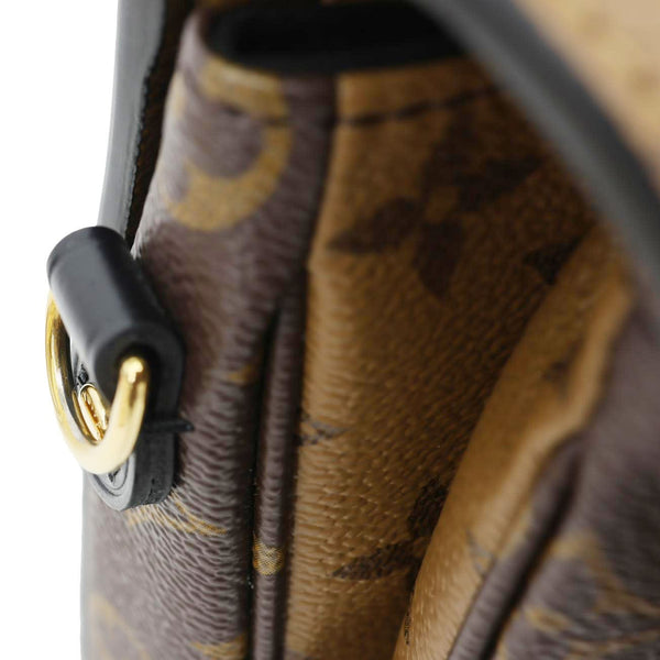 LOUIS VUITTON Metis Pochette Reverse Monogram Canvas Crossbody Bag Brown