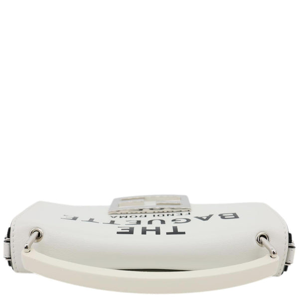 FENDI x Marc Jacobs Bow Printed Leather Baguette Bag Off White