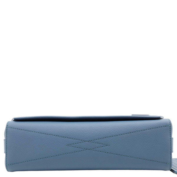 LOUIS VUITTON Takeoff Aerogram Leather Messenger Bag Navy Blue