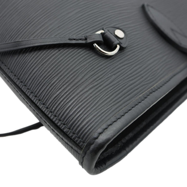 LOUIS VUITTON Neverfull MM Epi Leather Tote Shoulder Bag Black