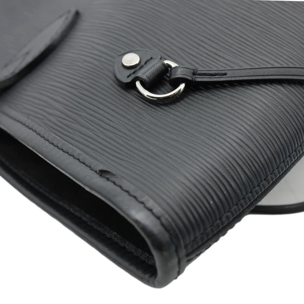 LOUIS VUITTON Neverfull MM Epi Leather Tote Shoulder Bag Black