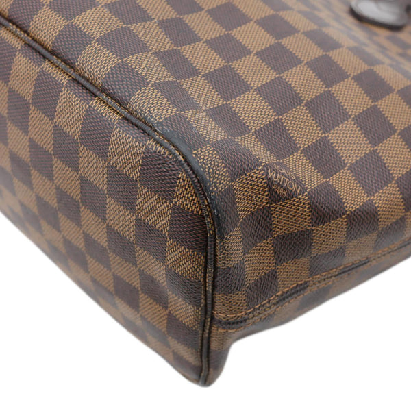 LOUIS VUITTON Neverfull MM Damier Ebene Tote Bag Brown