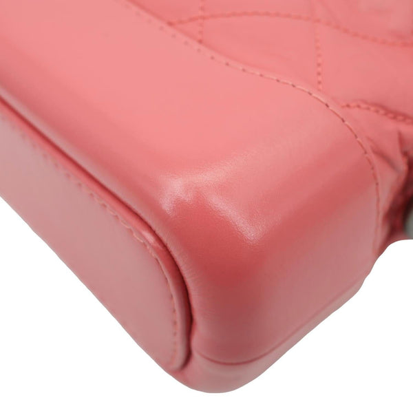 CHANEL Gabrielle Small Lambskin Leather Crossbody Bag Pink