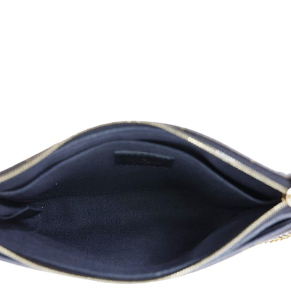 LOUIS VUITTON Pallas Monogram Canvas Clutch Crossbody Bag Black