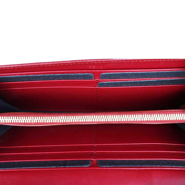 FENDI F Is Fendi Cruise Vitello Leather Continental Wallet Red