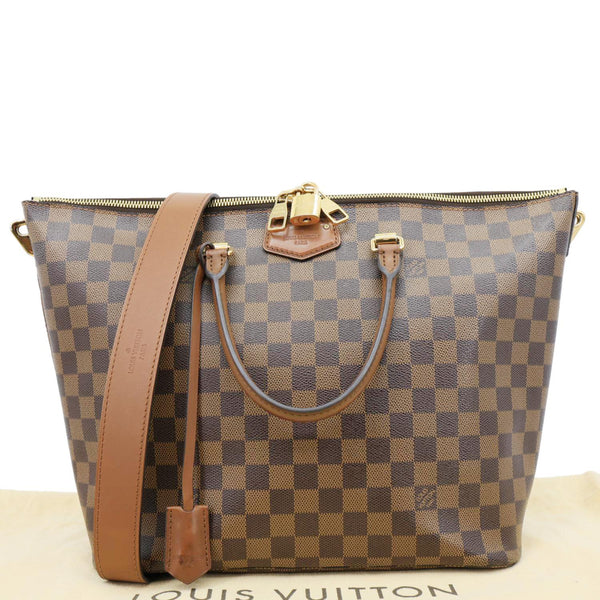 LOUIS VUITTON Belmont Damier Ebene Tote Bag Brown