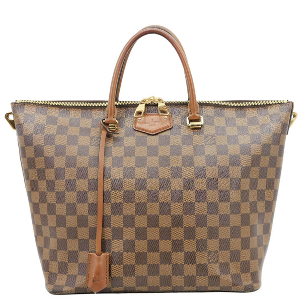 LOUIS VUITTON Belmont Damier Ebene Tote Bag Brown