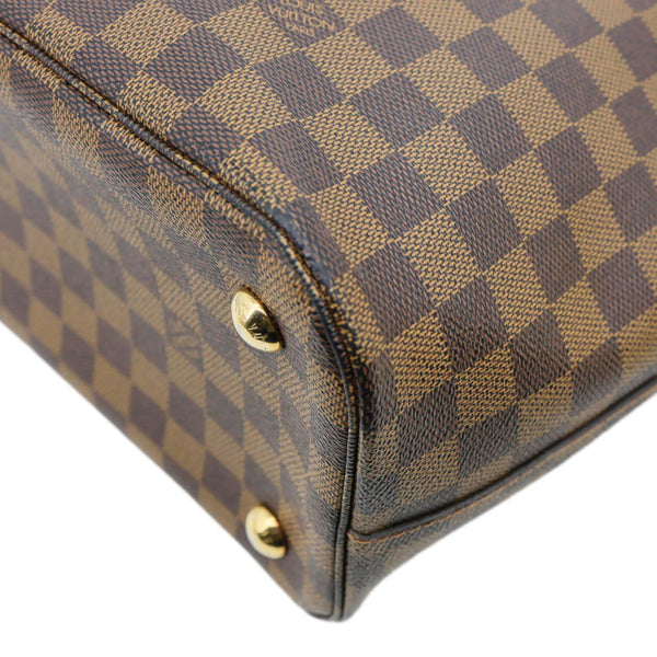 LOUIS VUITTON Belmont Damier Ebene Tote Bag Brown
