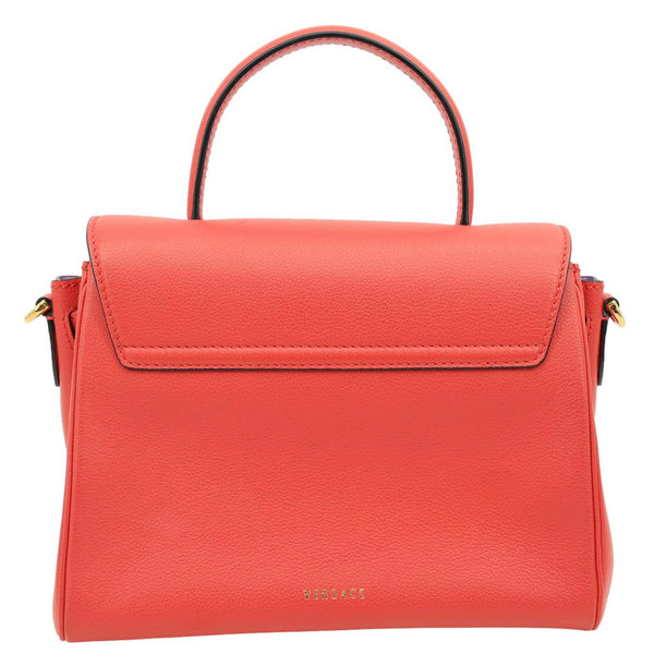VERSACE La Medusa Leather Top Handle Shoulder Bag Red