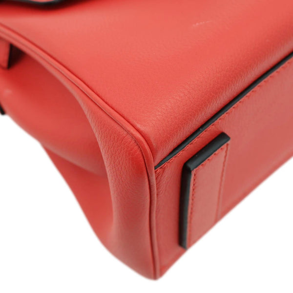 VERSACE La Medusa Leather Top Handle Shoulder Bag Red