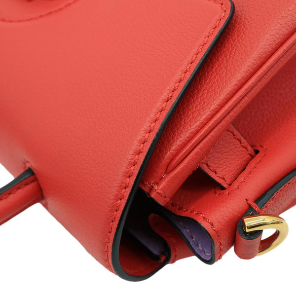 VERSACE La Medusa Leather Top Handle Shoulder Bag Red