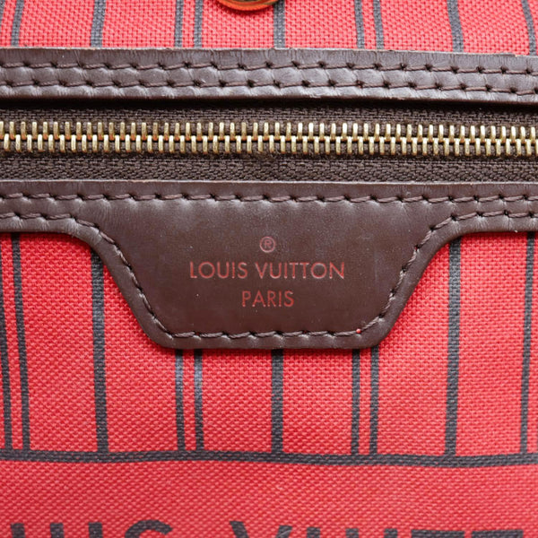 LOUIS VUITTON Neverfull GM Damier Ebene Shoulder Bag Brown