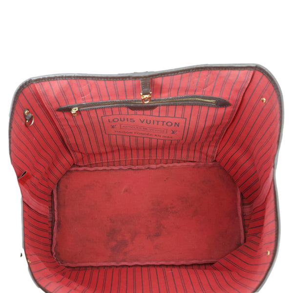 LOUIS VUITTON Neverfull GM Damier Ebene Shoulder Bag Brown
