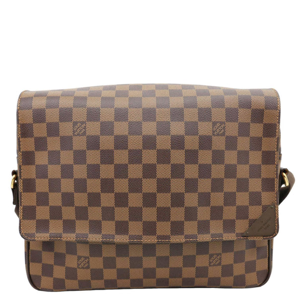 LOUIS VUITTON Shelton MM Damier Ebene Messenger Bag Brown