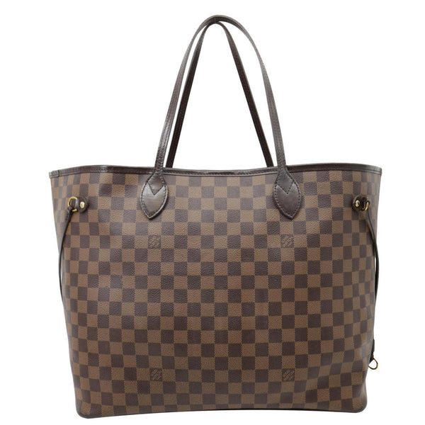 LOUIS VUITTON Neverfull GM Damier Ebene Shoulder Bag Brown