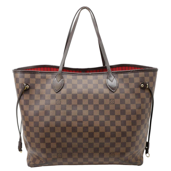 LOUIS VUITTON Neverfull GM Damier Ebene Shoulder Bag Brown