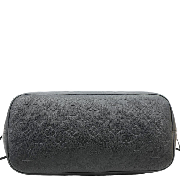 LOUIS VUITTON Neverfull MM Empreinte Leather Tote Shoulder Bag Black
