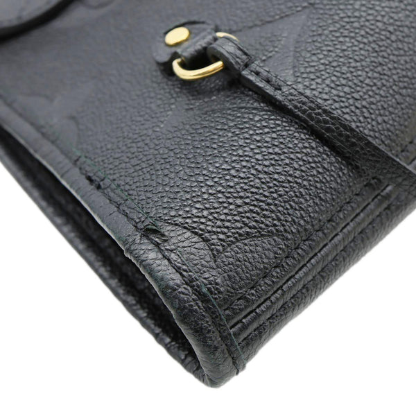 LOUIS VUITTON Neverfull MM Empreinte Leather Tote Shoulder Bag Black