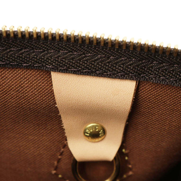 LOUIS VUITTON Speedy 25 Monogram Canvas Satchel Bag Brown