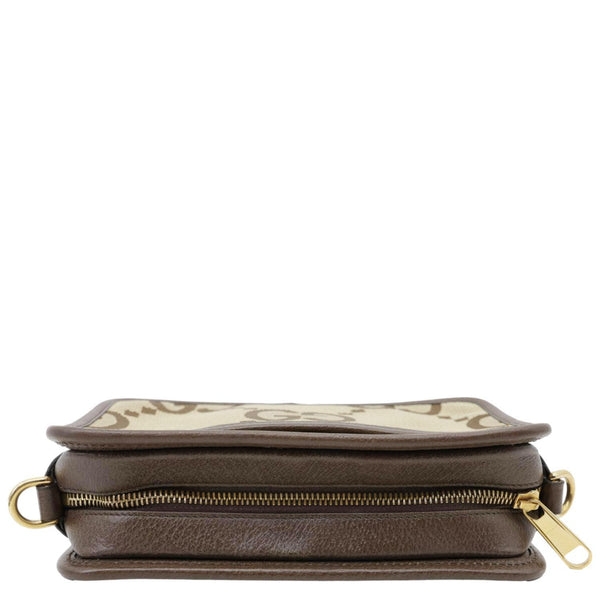 GUCCI Mini Jumbo GG Canvas Crossbody Bag Beige 696075