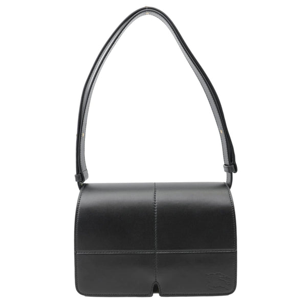 BURBERRY Snip Smooth Calfskin Leather Shoulder Bag Black