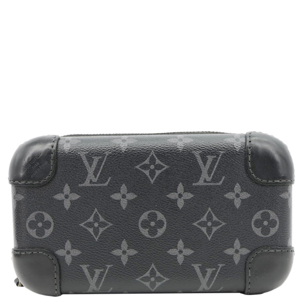 LOUIS VUITTON Horizon Monogram Eclipse Clutch Shoulder Bag Black