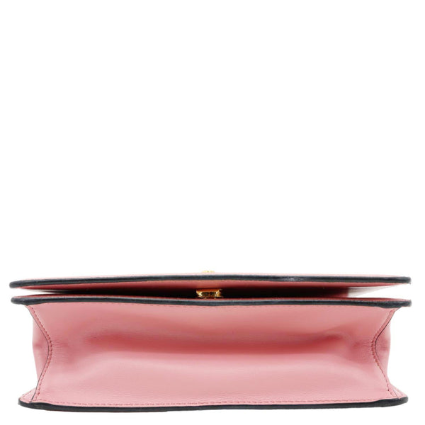 PRADA Soft Saffiano Leather Chain Crossbody Bag Pink